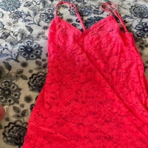 HOT PINK VICTORIA SECRET LACE NIGHTGOWN
